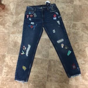 ZARA patch denim